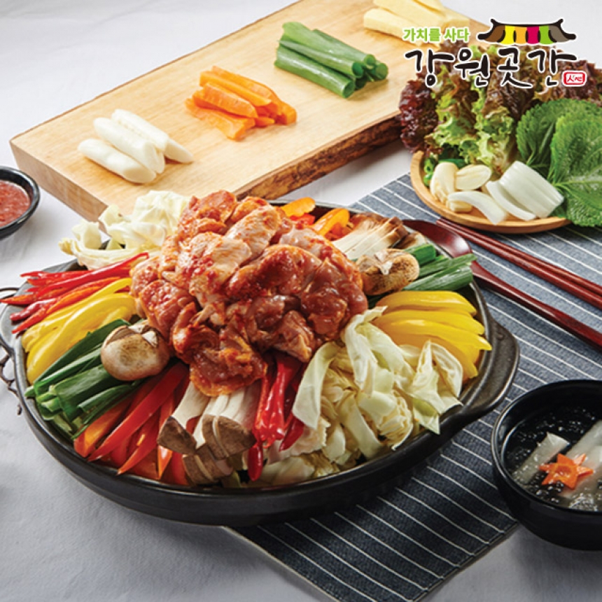 [춘천]춘천닭갈비 참닭갈비 1kg (추가양념 포함) - 강원곳간.com