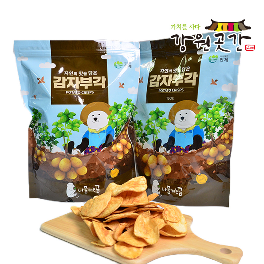 [인제]황태껍질부각 오리지널, 와사비맛, 불닭매운맛, 갈릭버터맛 130g - 강원곳간.com