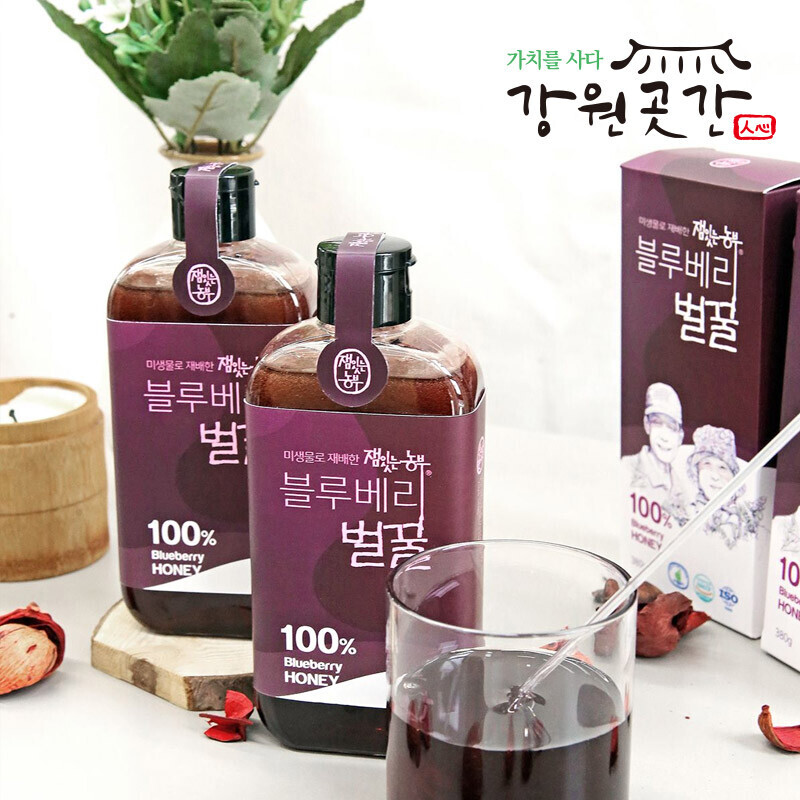 강원도 정선 블루베리 벌꿀 380g - 강원곳간.com