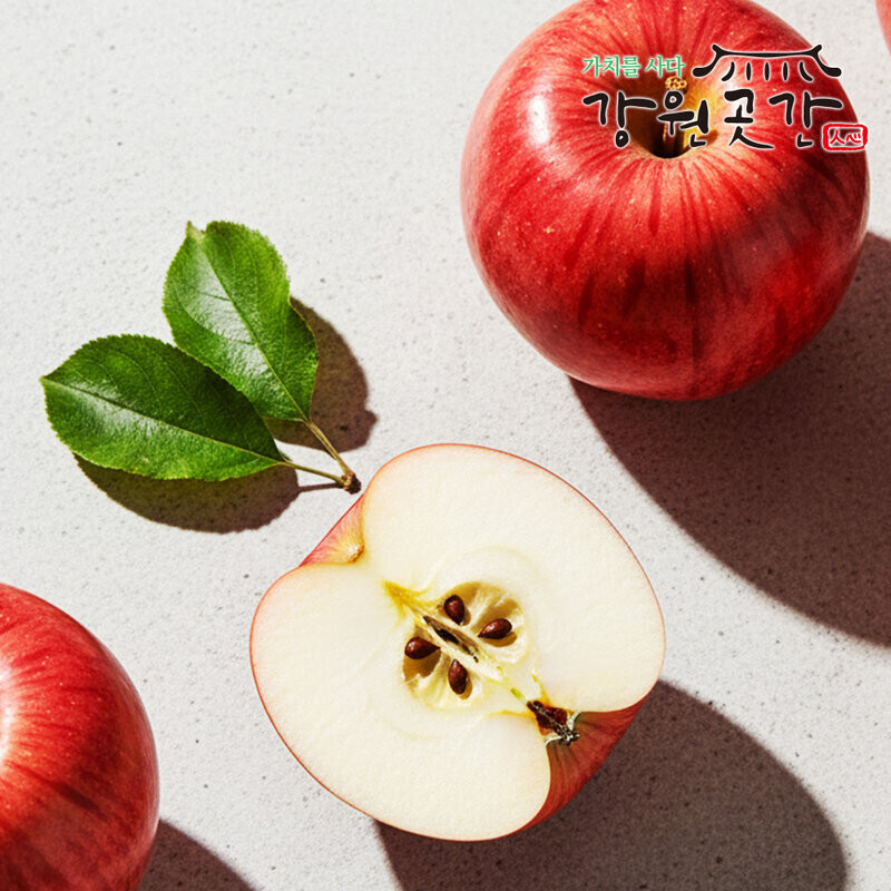 정선 백석폭포 맛성비 햇 사과(홍로,아리수,후브락스 부사) - 강원곳간.com